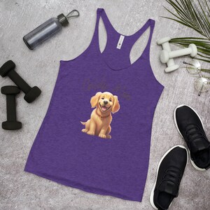 Golden Mom racerback-tanktop - zachte tri-mix, nauwsluitend