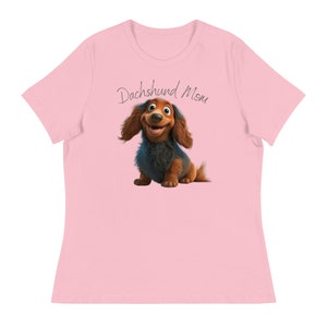 Dachshund Mom Relaxed Super Soft T-Shirt - Dachshund Puppy Design