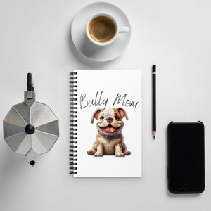 Bully Mom Spiralnotizbuch - Bulldogge Welpen Design