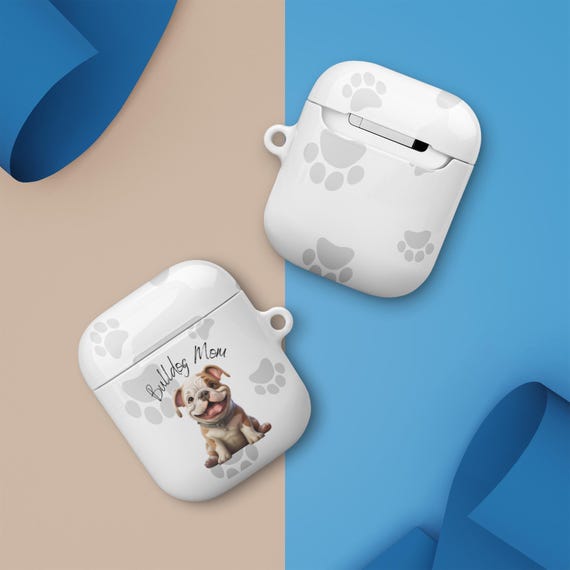 Bulldog Mom AirPod Case Gen 1, Scratch-resistant, Includes