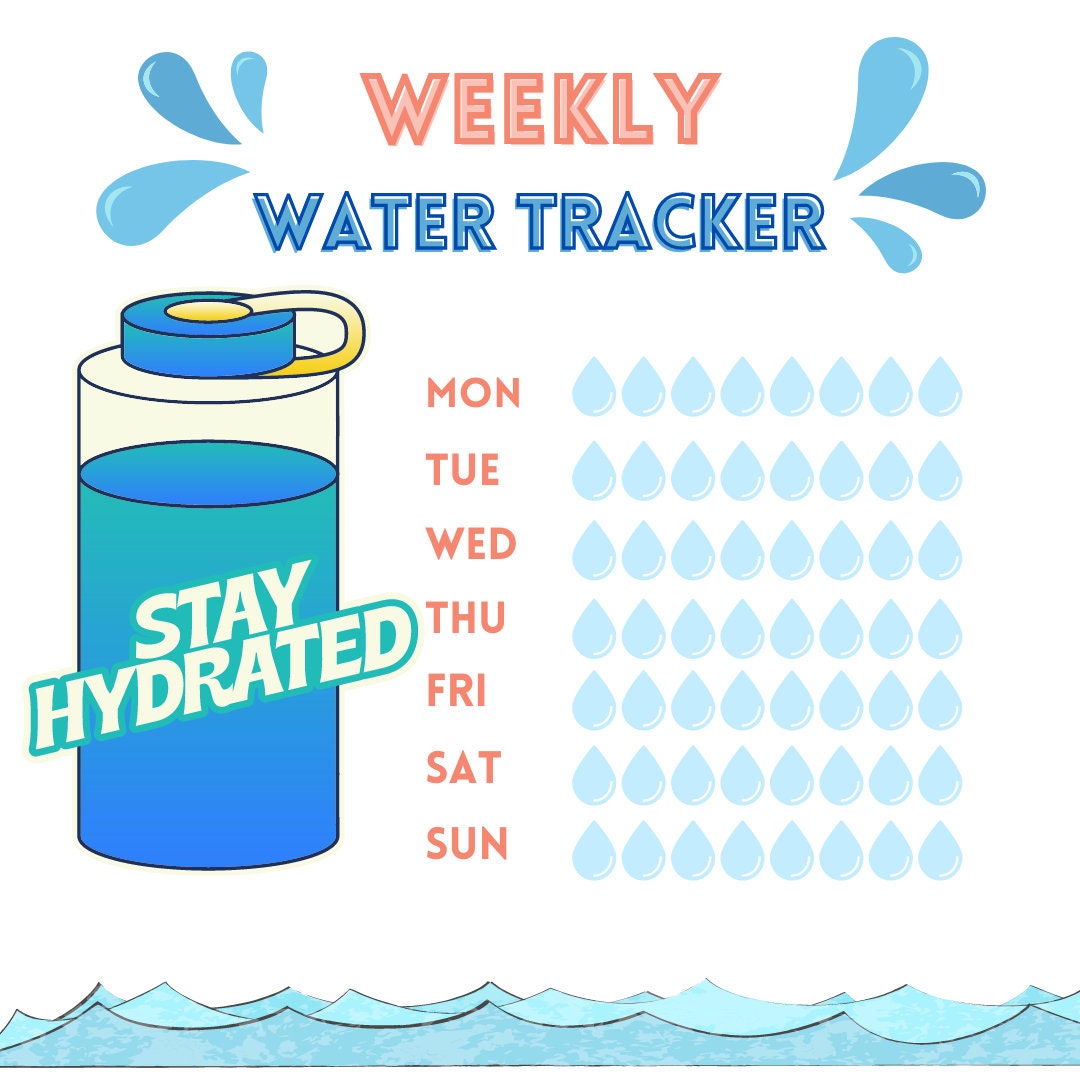 Water Tracker Etsy