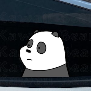 Sticker peeker panda | Nous avons mis à nu l'autocollant | Sticker voiture | Sticker ours panda | Ours panda | Ours nus | autocollant panda | KawaiiBeam