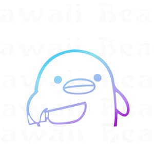 Duck Holding a Knife Peeker Decal | Car Decal | Cute Duck Sticker | Duck with a knife Sticker | Cartoon Character Sticker | KawaiiBeam