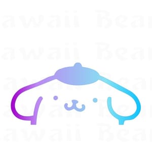 Pompom Peeker Decal | Car Decal | Pompom Decal | Cute Dog Sticker | Cartoon Character Sticker | Car Sticker | Dog Car Decal | KawaiiBeam