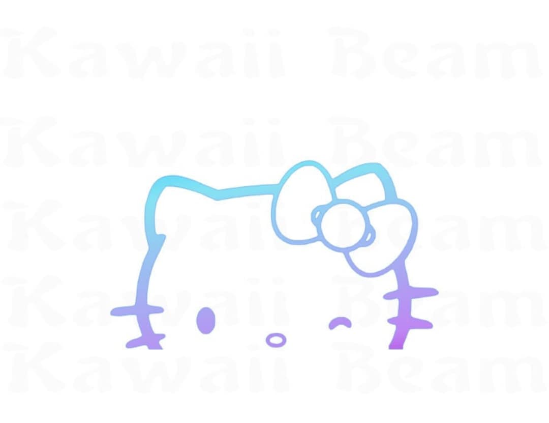 Hello Kitty Window Peeking Decal Sanrio Hello Kitty Sticker Car Decal