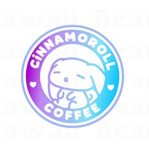 Cinnamon Coffee Decal | Tumbler Sticker | Cinnamon Sticker | Coffee Mug Sticker | Cartoon Character Sticker | Coffee Sticker | KawaiiBeam