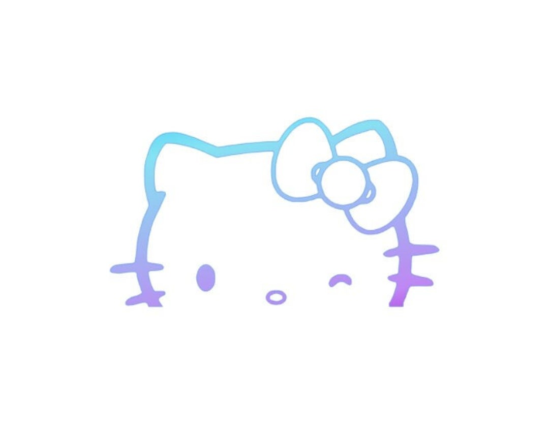 Hello Kitty Window Peeking Decal Sanrio Vinyl Decal Sticker - Etsy