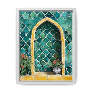 Moroccan Wall Art, Moroccan Decoration, Exotic Wall Art, Tile Art Print, Moroccan Art, Moroccan Paintings, Moroccan Print