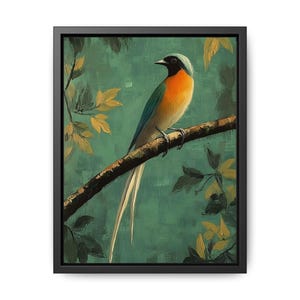 Scissor-tailed Flycatcher Print: Japandi Wabi-Sabi Wall Art