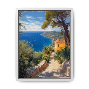 Eze France Print: Vintage Mediterranean Wall Art