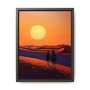 Sahara Desert Morocco Painting, Desert, Desert Wall Art, Moroccan Art, Moroccan Paintings, Moroccan Print, Warm Earth Tones, Desert Art