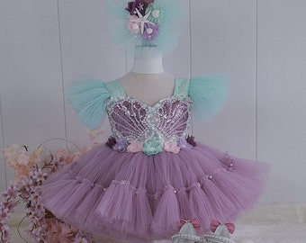 mermaid dress,disney pageant dress,gift dress for girls,baby mermaid, freckled mermaid,birthday dress,photoshoot dress,first birthday dress,