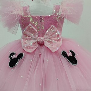 little mouse dress,disney pageant dress,pink dress,birthday dress,first birthday dress,party dress,dance dress,photo shoot dress, image 4