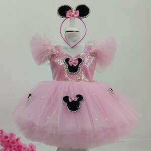 little mouse dress,disney pageant dress,pink dress,birthday dress,first birthday dress,party dress,dance dress,photo shoot dress, image 9