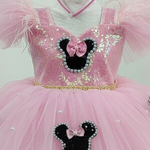 little mouse dress,disney pageant dress,pink dress,birthday dress,first birthday dress,party dress,dance dress,photo shoot dress, image 3