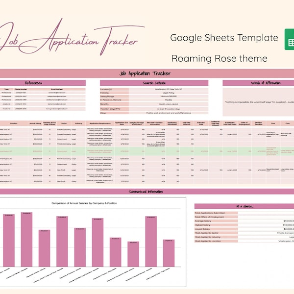 Job Application Form Etsy