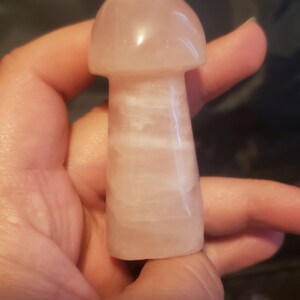 Rose Quartz Mushroom Carving