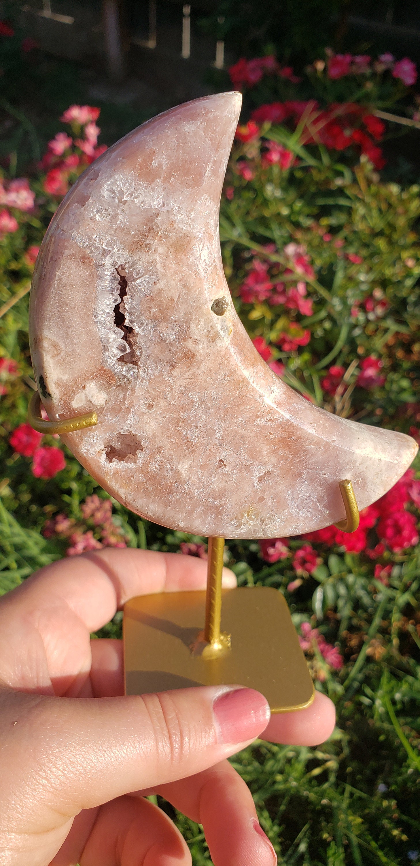 Stunning Brazilian Pink Amethyst Moon