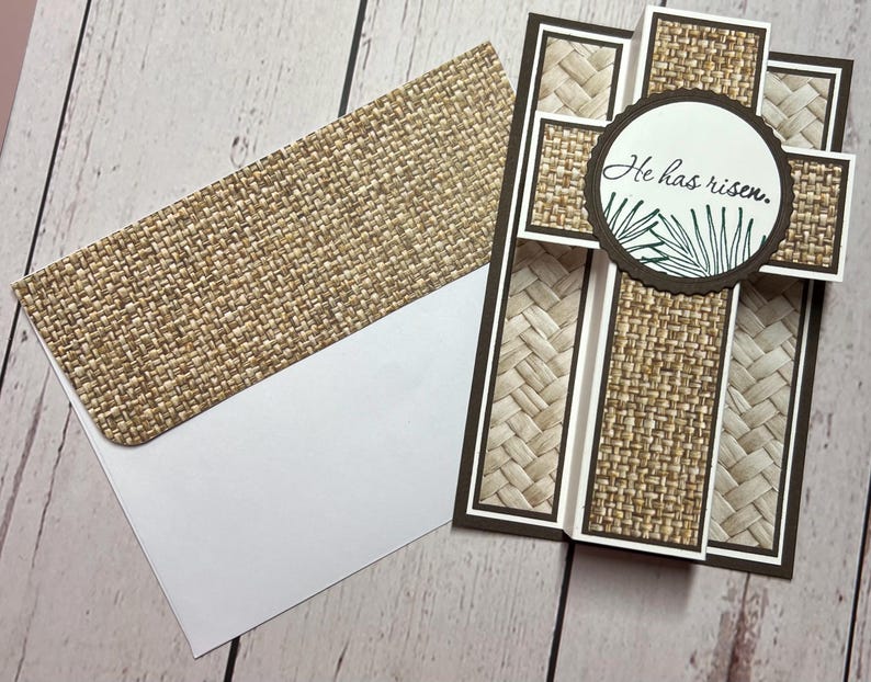 Easter Cross Card - Fun Fold Pop up Cross Card - Hand Stamped and Die ...