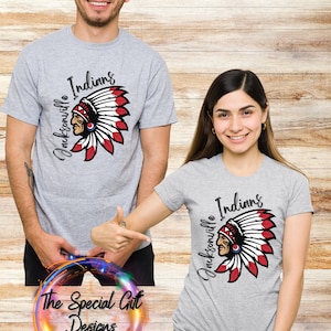Indians PNG Indio PNG Indians Shirt Png Indians Design Indians Sublimation Indians school shirt Indian Head Png Jacksonville Indians PNG