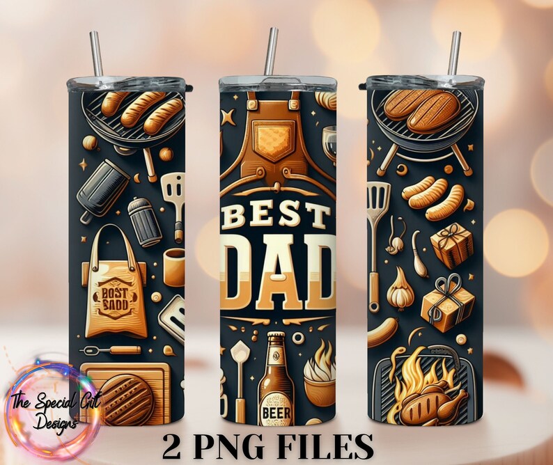 3D DAD Tumbler Wrap Png BEST Dad Tumbler Wrap 3D Fathers Day Tumbler ...