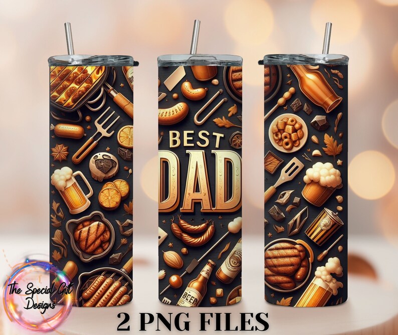 3D DAD Tumbler Wrap Png BEST Dad Tumbler Wrap 3D Fathers Day Tumbler ...