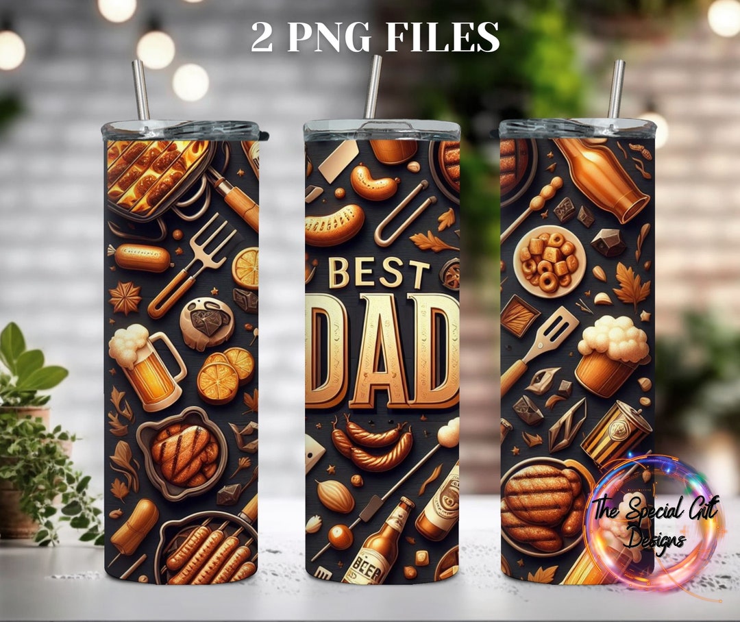 3D DAD Tumbler Wrap Png BEST Dad Tumbler Wrap 3D Fathers Day Tumbler ...