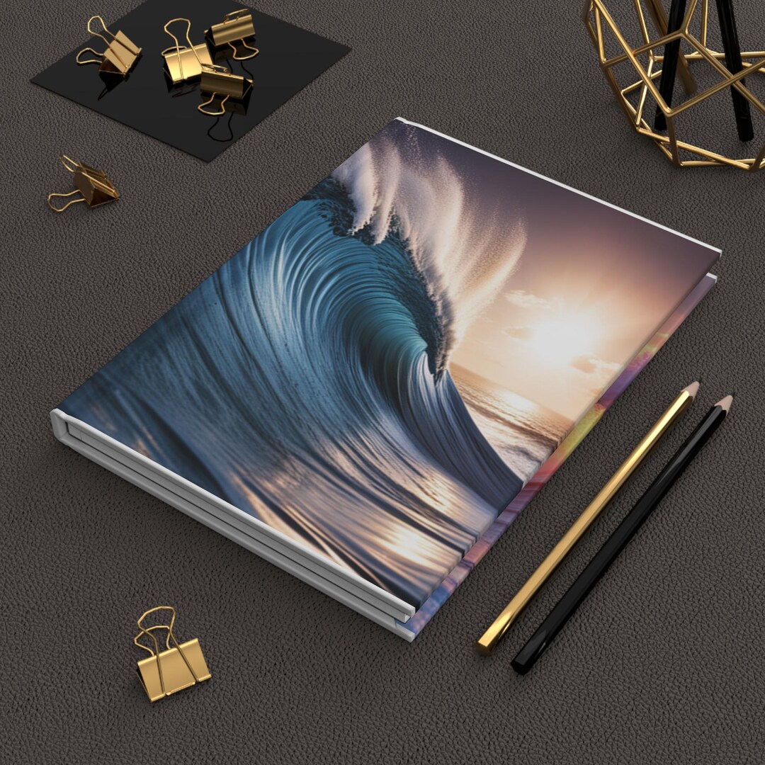 Serene Ocean Wave Notebook | Tranquil Blue Sea Journal | Calm Coastal ...