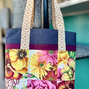 Quilted Tote Bag | Handmade | Floral fabrics