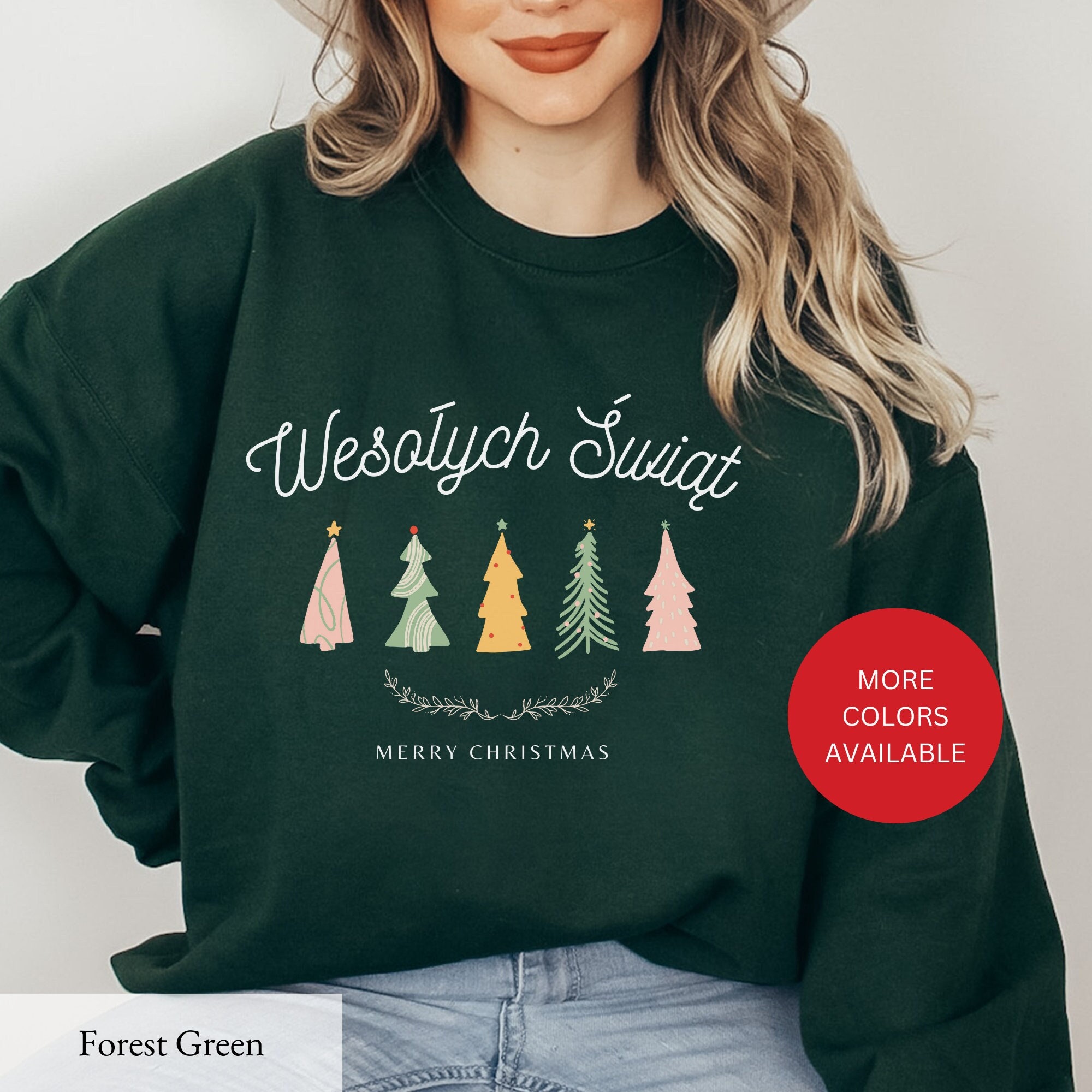 Merry Christmas Polish Ugly Christmas Gift' Organic Long-Sleeved