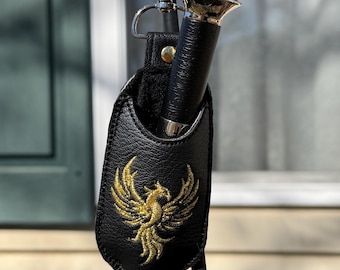 Geborduurd holster toverstokje – houder met clip voor toverstaf voor Wizard Park, Fantasy Theme Park Essential, magisch outfitaccessoire