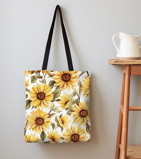 Sunflower tote purse deals