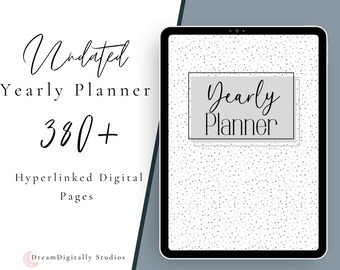 Hyperlinked Digital Yearly Planner: Undated Life Organizer (Digital Download)