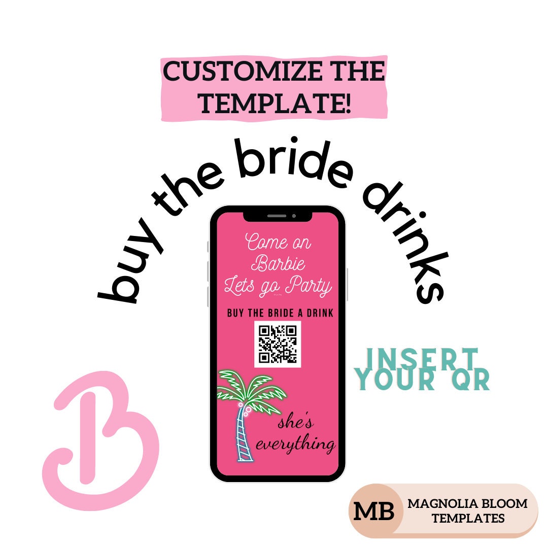 Buy the Bride A Drink Venmo Barbie Social Media Post Bachelorette Buy the Bride A Drink Venmo Barbie Social Media Post Bachelorette