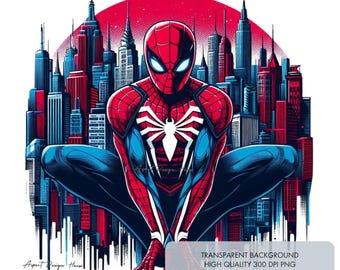 2 Spiderman PNG, Superhero PNG, Sublimation designs High quality 300 dpi, Wall art prints, clipart, shirt designs, Digital Download
