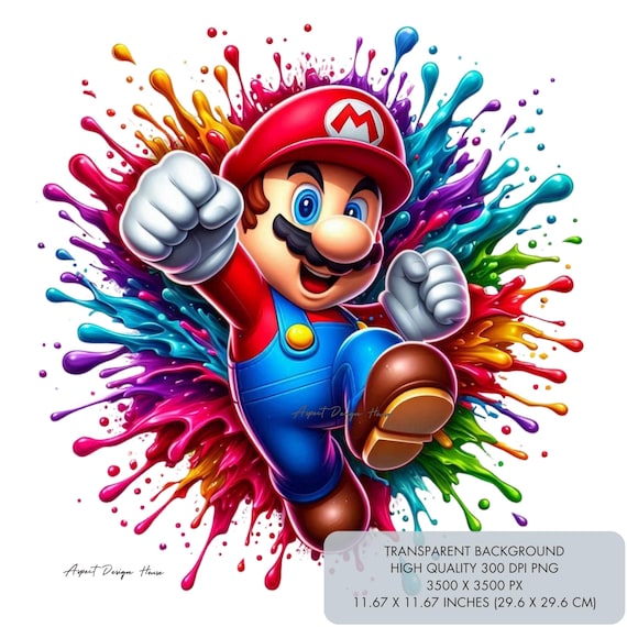 4 マリオ昇華PNG、クリップアートプリント、マリオブラザーズルイージ