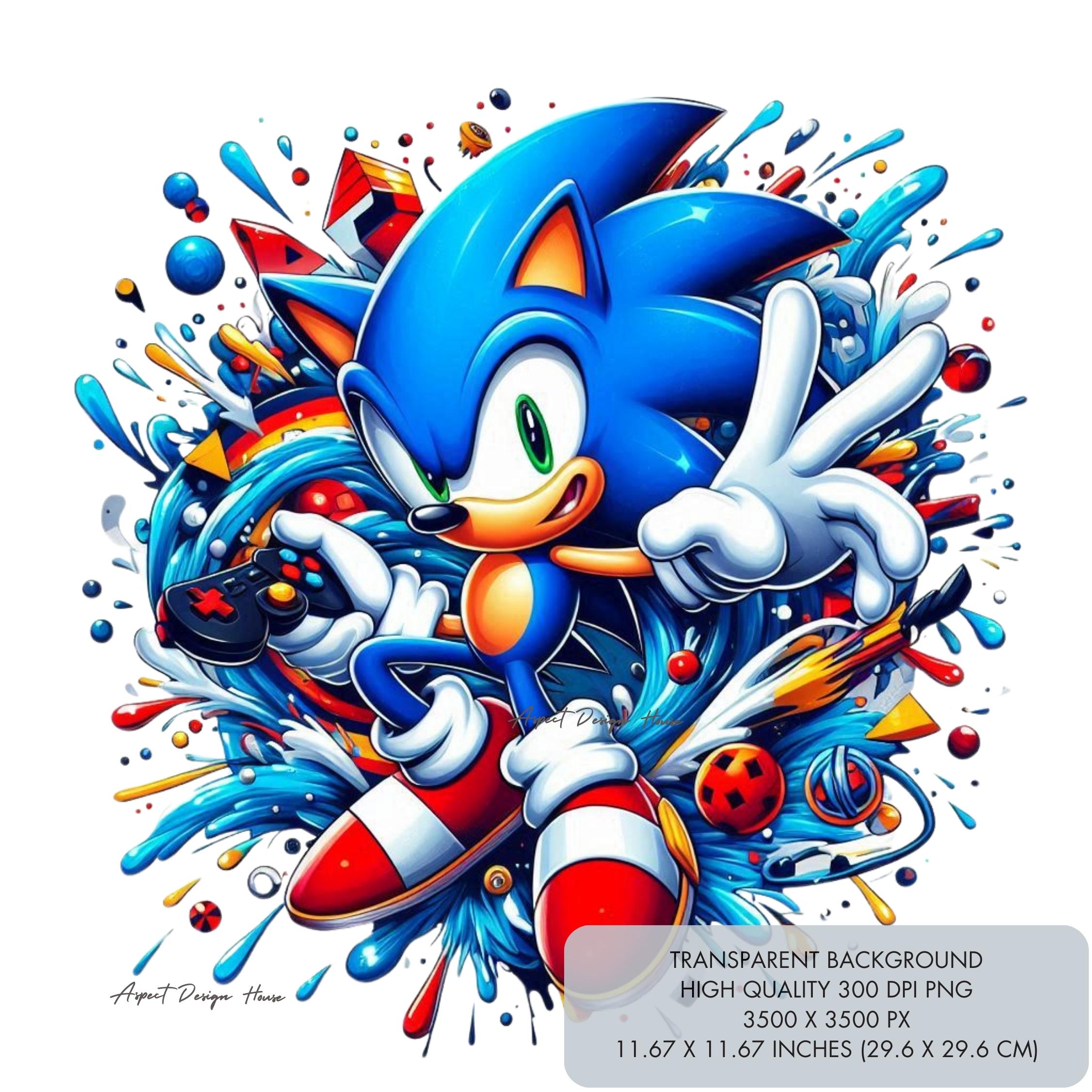 1 Sonic the Hedgehog PNG, super sonic gamer, High quality 300 dpi Sublimation Designs, clipart, shirt design, Digital Instant Download