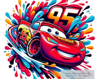 4 Lightning Mcqueen PNG-sublimatieontwerp, Cars PNG, Cars-afbeeldingen, afdrukbare Clipart, Cars the Movie, Cars pixar png, Mcqueen Clipart, Flash