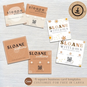Square Business Card, Modern Business Card, QR Code Business Card, Photography Business Card, Small Business Card, Unique Business Cards