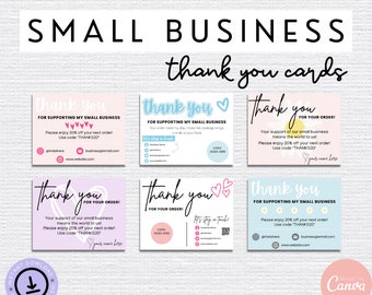 Thank You Cards Business, Small Business Thank You Cards, Business Thank You Card, Customer Thank You, Branding Kit,Small Business Marketing