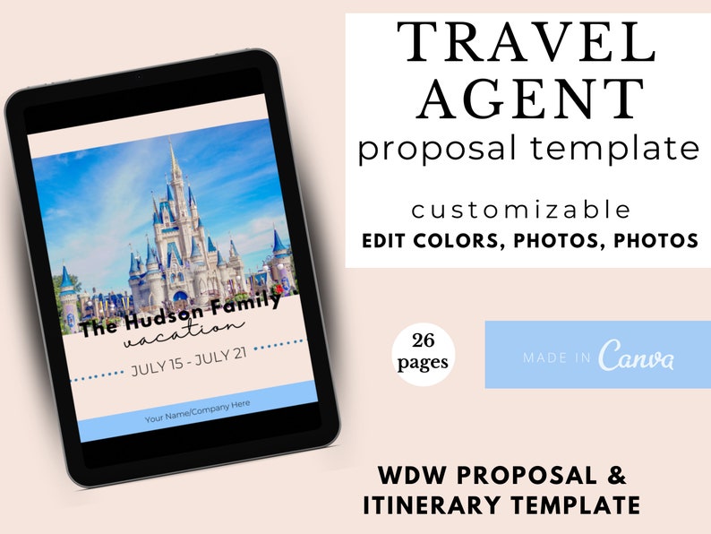 Travel Agent Proposal Template Travel Agent Itinerary Template Travel
