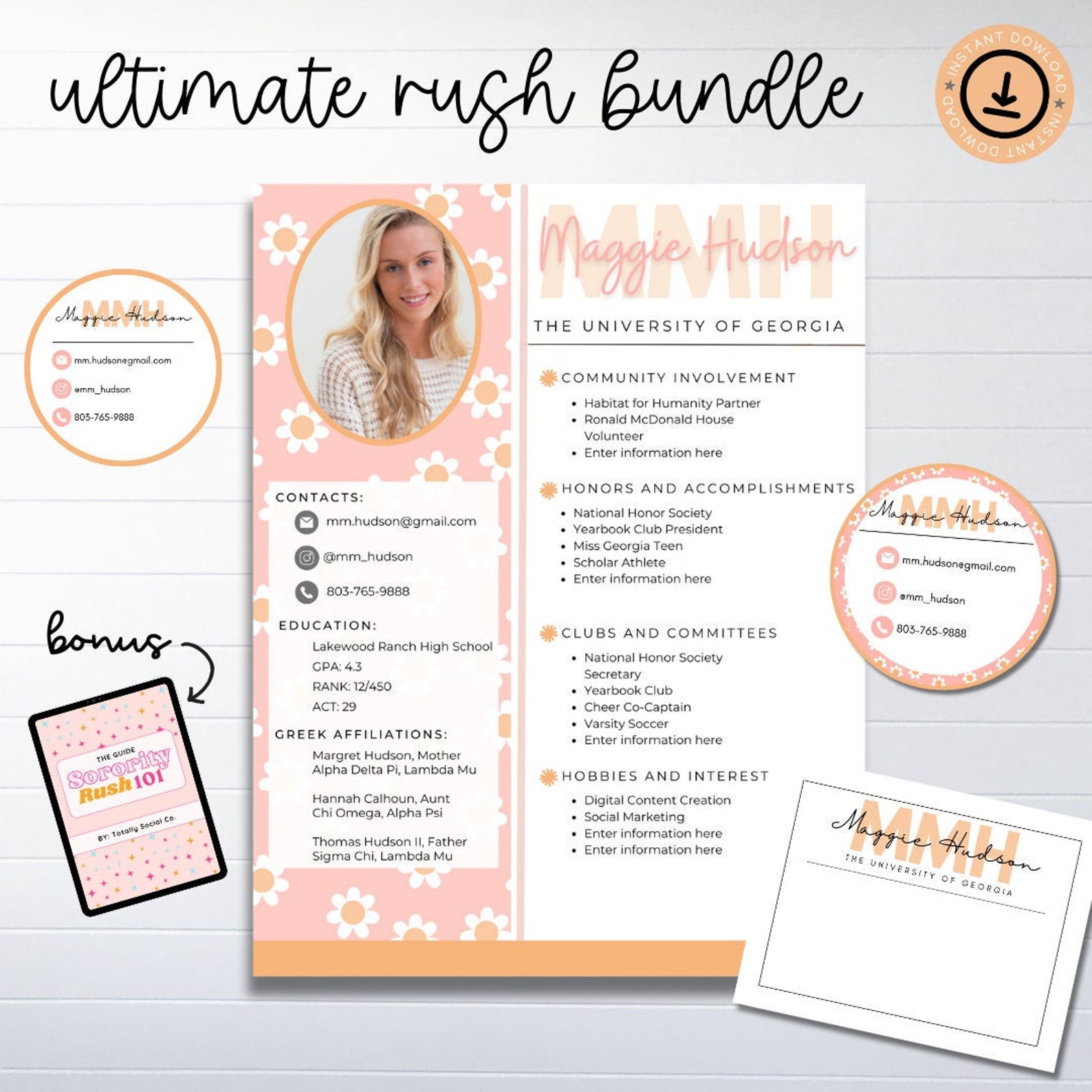 Sorority Resume Template Rush - Il 1588xN.5149028664 Jth8 