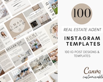 Social Media Real Estate Post, Realtor Logo, Real Estate Marketing Templates, Real Estate Media Kit, Real Estate Branding, Real Estate Flyer