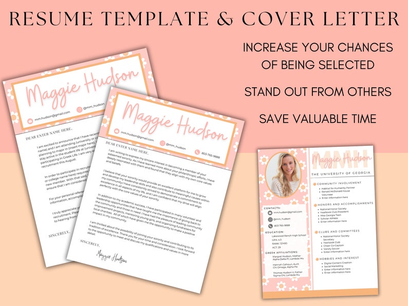 Sorority Resume Template Rush Resume - Il 794xN.5078906037 Qtoo 