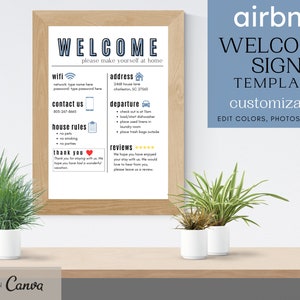 Airbnb Welcome Sign, Airbnb Welcome Book, Airbnb Signs, Airbnb Check In, Wifi Info Sheet, Wifi Sign, Airbnb Template, Airbnb Printable, VRBO
