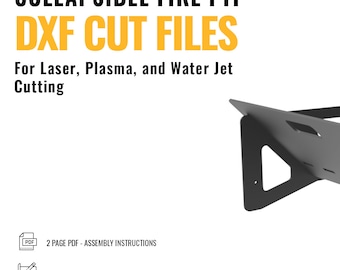 Opvouwbare vuurplaats DXF-bestanden: doe-het-zelf laser, plasma, waterstraalsnede (digitale download)