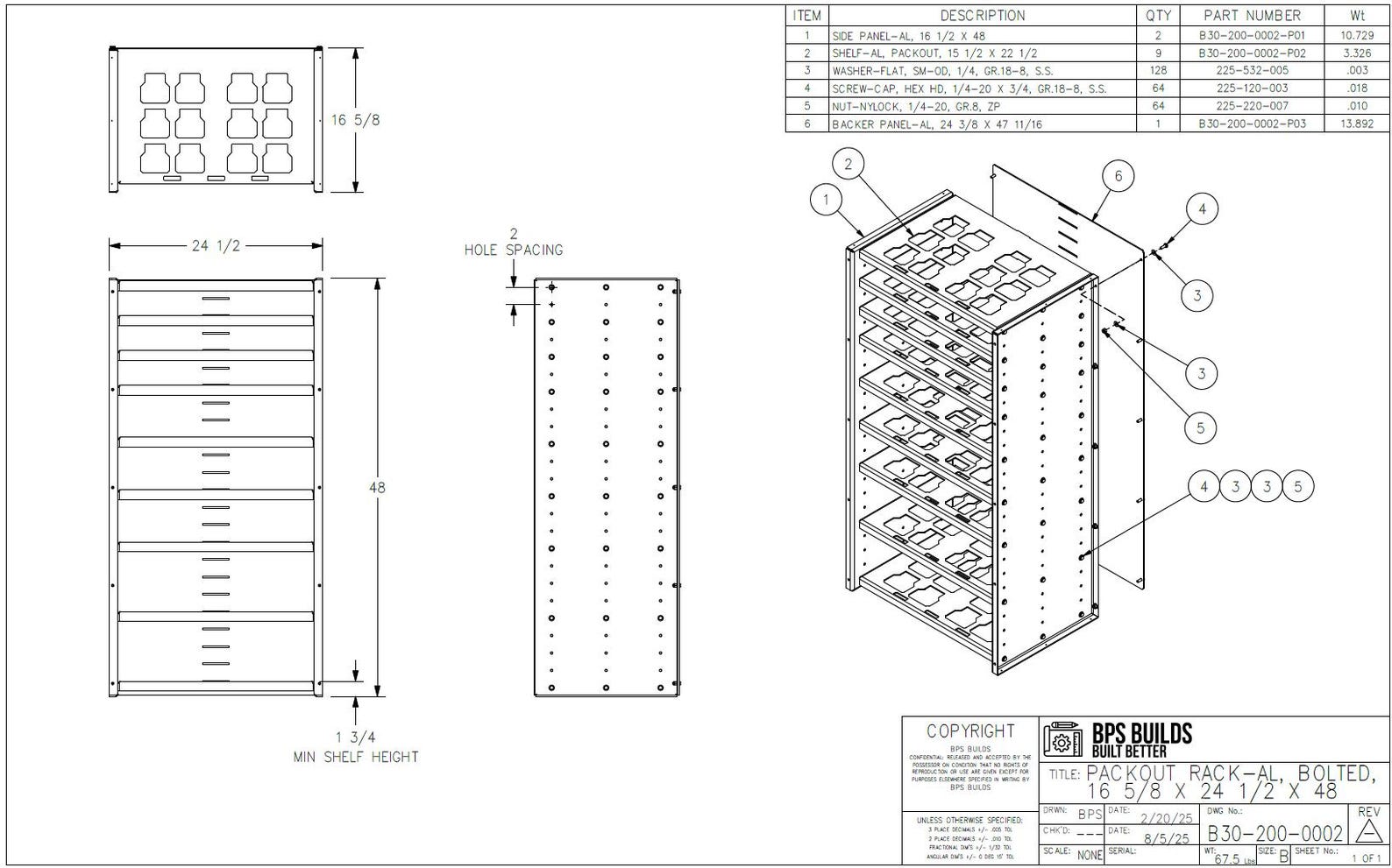 Bolted Milwaukee Packout Rack Plans – PDF Drawings & DXF Cut Files ...