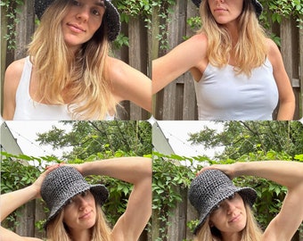 Raffia Bucket Hat Crochet Pattern | Alice Bucket Hat | Easy Crochet Pattern