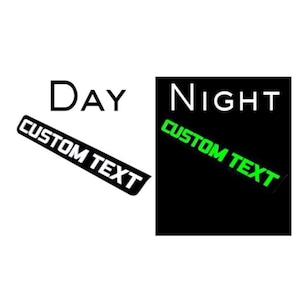 Custom GLOW in DARK Acrylic Car Name Emblem Badge Customized Text Name! Pick a Font, Size & Colors With Car-Safe Adhesive Easy Install!