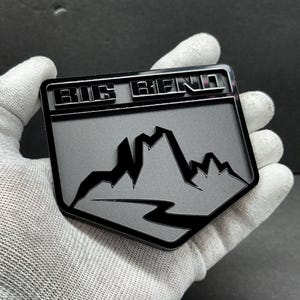 2x Car Fender Emblem Big Bend Mountain Trail Badge Logo Ford Bronco Black/M-Black Sport Offroad 4x4 SUV Truck Car Safe Adhesive Easy Install